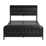 Queen Bed Frame Storage Headboard USB Charging | HomeAndLivi