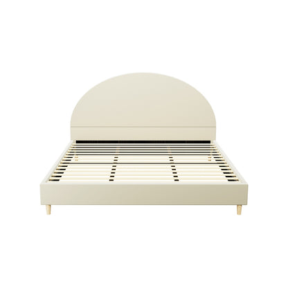 Double/Queen/Single/King Bed Frame Arched-Cream