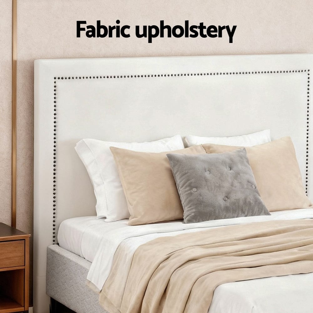 Queen Bed Frame Grey Fabric 151x200cm