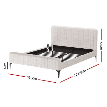 Queen Bed Frame Mattress Set 222.5x165x104cm