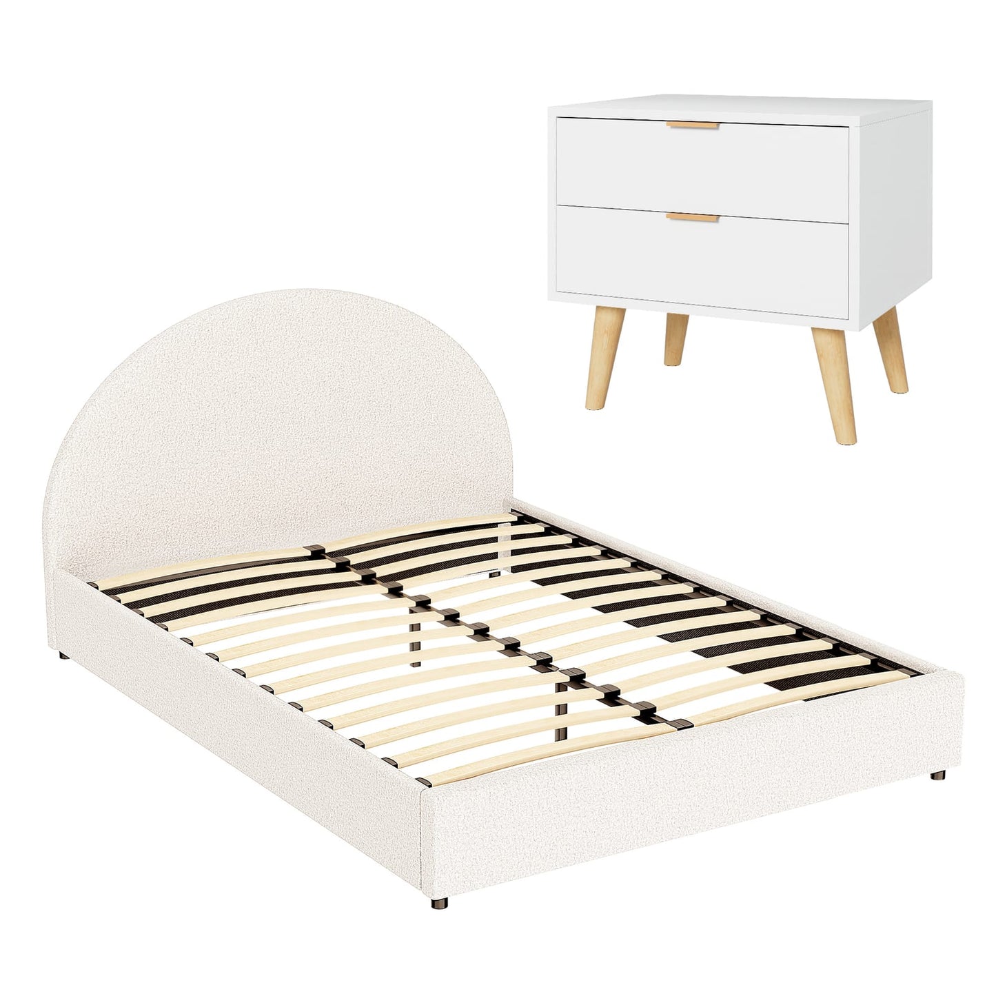 Queen Bed Frame Storage Base 216x160x99cm