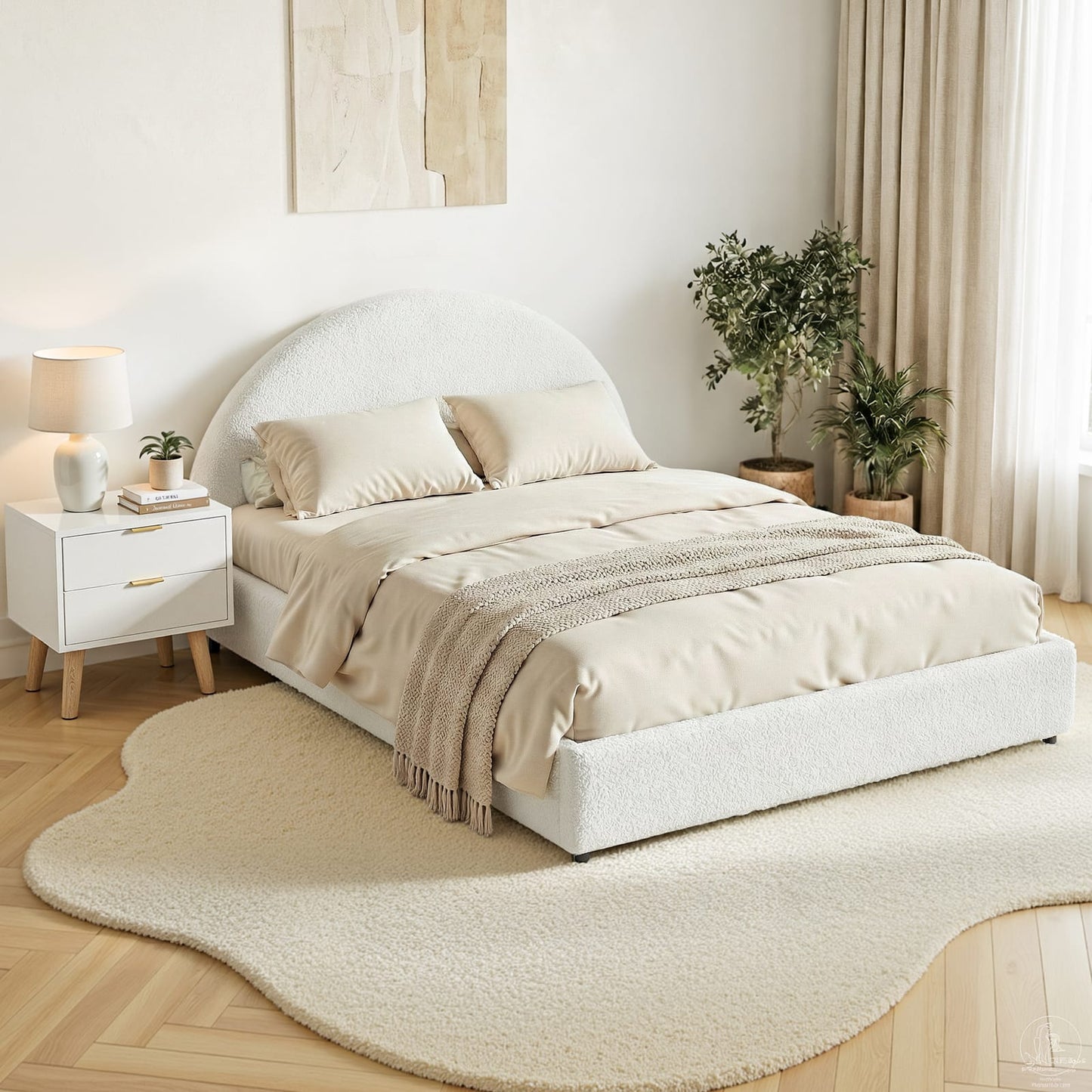 Queen Bed Frame Storage Base 216x160x99cm