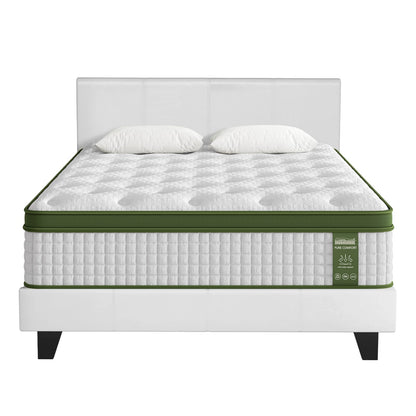 White bed frame 203x144x88cm, view 9