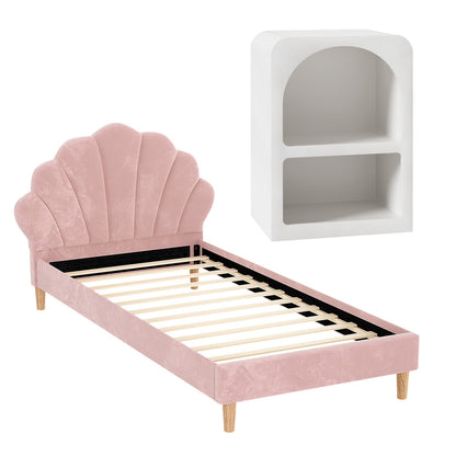Pink bed frame 216x114x105cm, view 7