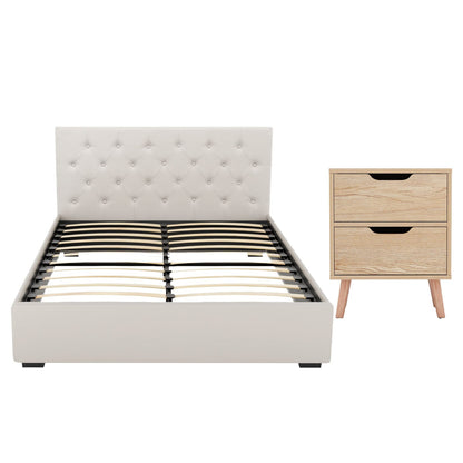 Double Bed Frame Storage 203x144x99cm