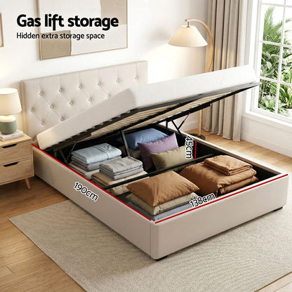 Double Bed Frame Storage 203x144x99cm
