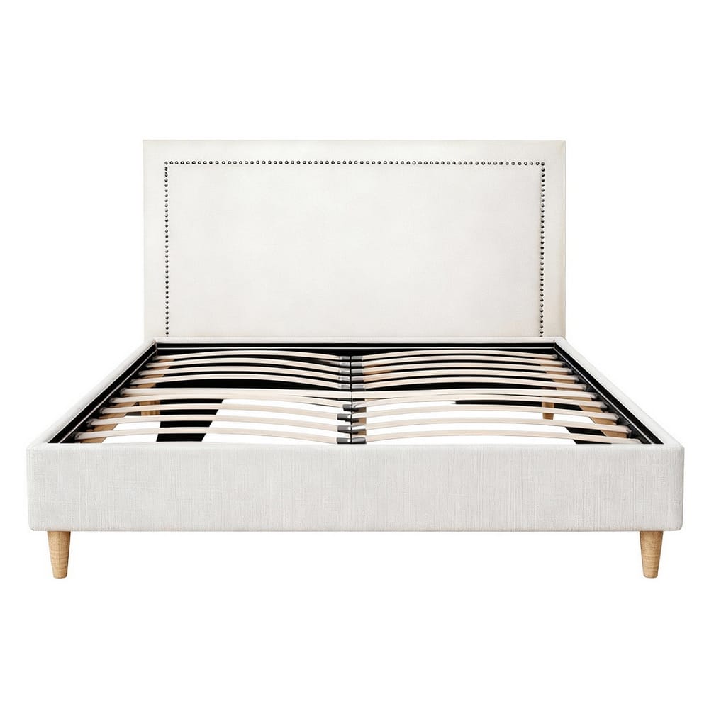 Queen Bed Frame Upholstered Headboard 153x203cm
