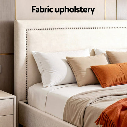 Queen Bed Frame Upholstered Headboard 153x203cm