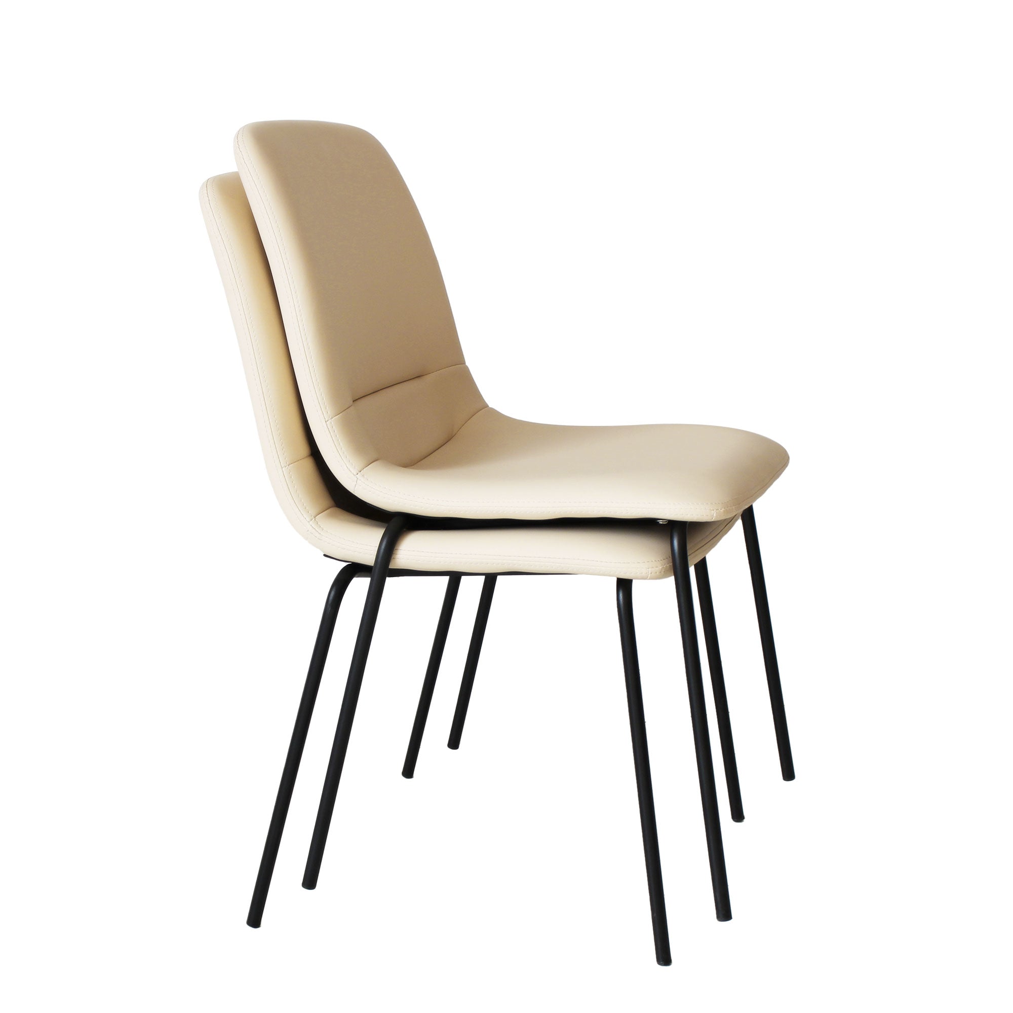 Premium Stackable Dining Chairs Kitchen Beige Multipurpose Use