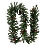 Christmas Garland with Pine Cones & Berries - 274cm