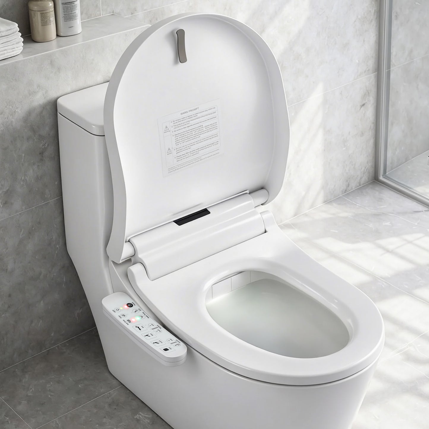 Smart Electric Bidet Toilet Seat D-Shape | HomeAndLiving