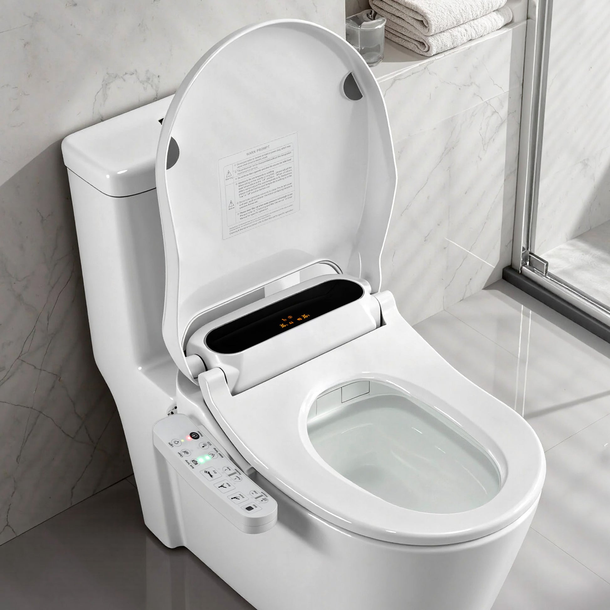 Smart Electric Bidet Seat Heated LED WaterMark | HomeAndLiving
