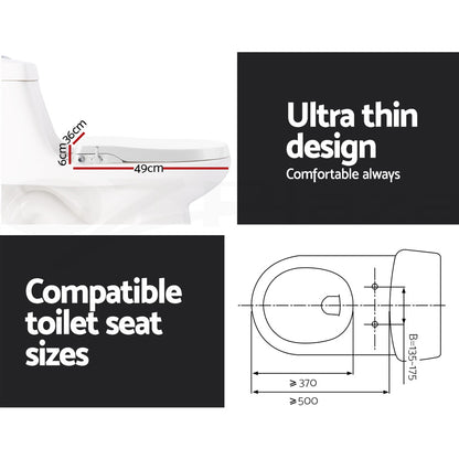 Non Electric Bidet Toilet Seat Cover Auto Smart Water Wash Dry