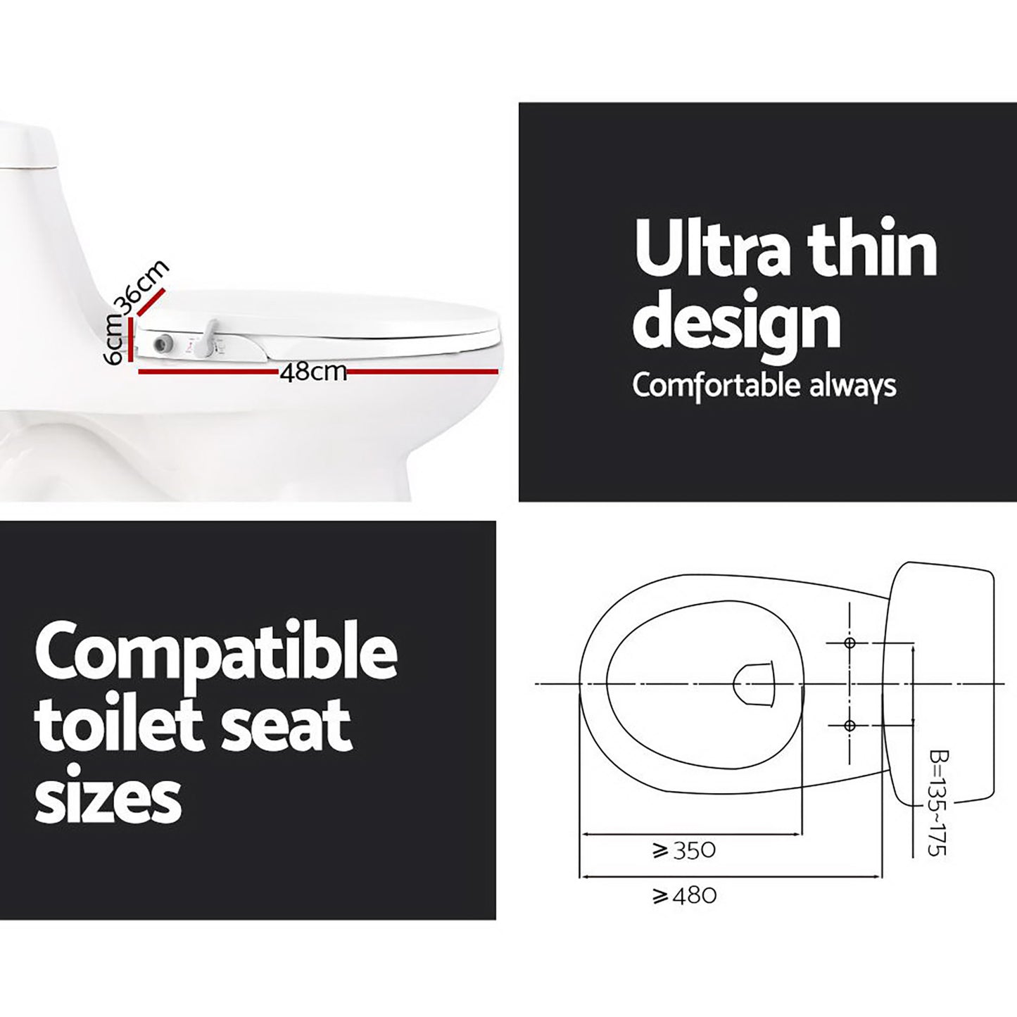 Modern Bidet Toilet Seat Cover - Non-Electric