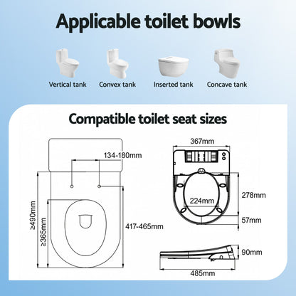 Non-Electric Bidet Toilet Seat D-Shape Dual Nozzle | Home & Living
