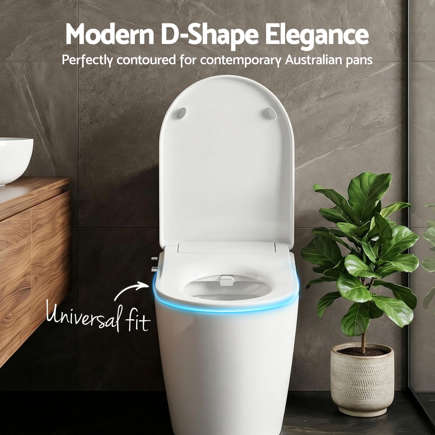 Non-Electric Bidet Toilet Seat D-Shape Dual Nozzle | Home & Living