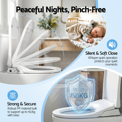 Non-Electric Bidet Toilet Seat D-Shape Dual Nozzle | Home & Living