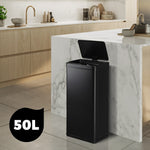 50L Motion Sensor Bin Automatic Rubbish Trash Can Black
