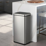 Automatic Motion Sensor Bin 50L Silver
