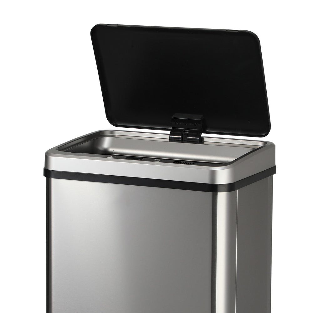 Automatic Motion Sensor Bin 50L Silver