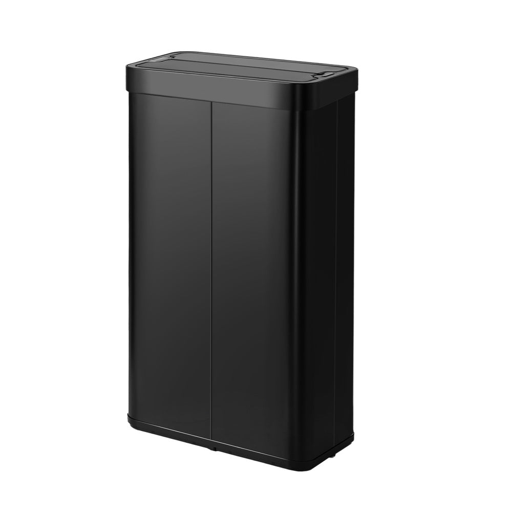 75L Motion Sensor Bin Stainless Steel Automatic Trash Can Kitchen White/Black