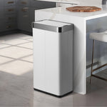 75L Motion Sensor Bin Stainless Steel Automatic Trash Can Kitchen White/Black