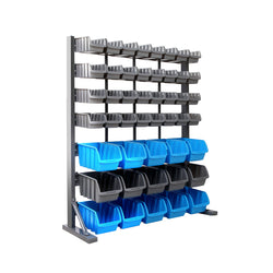 47 Storage Bin Rack Free Stand Steel Stand