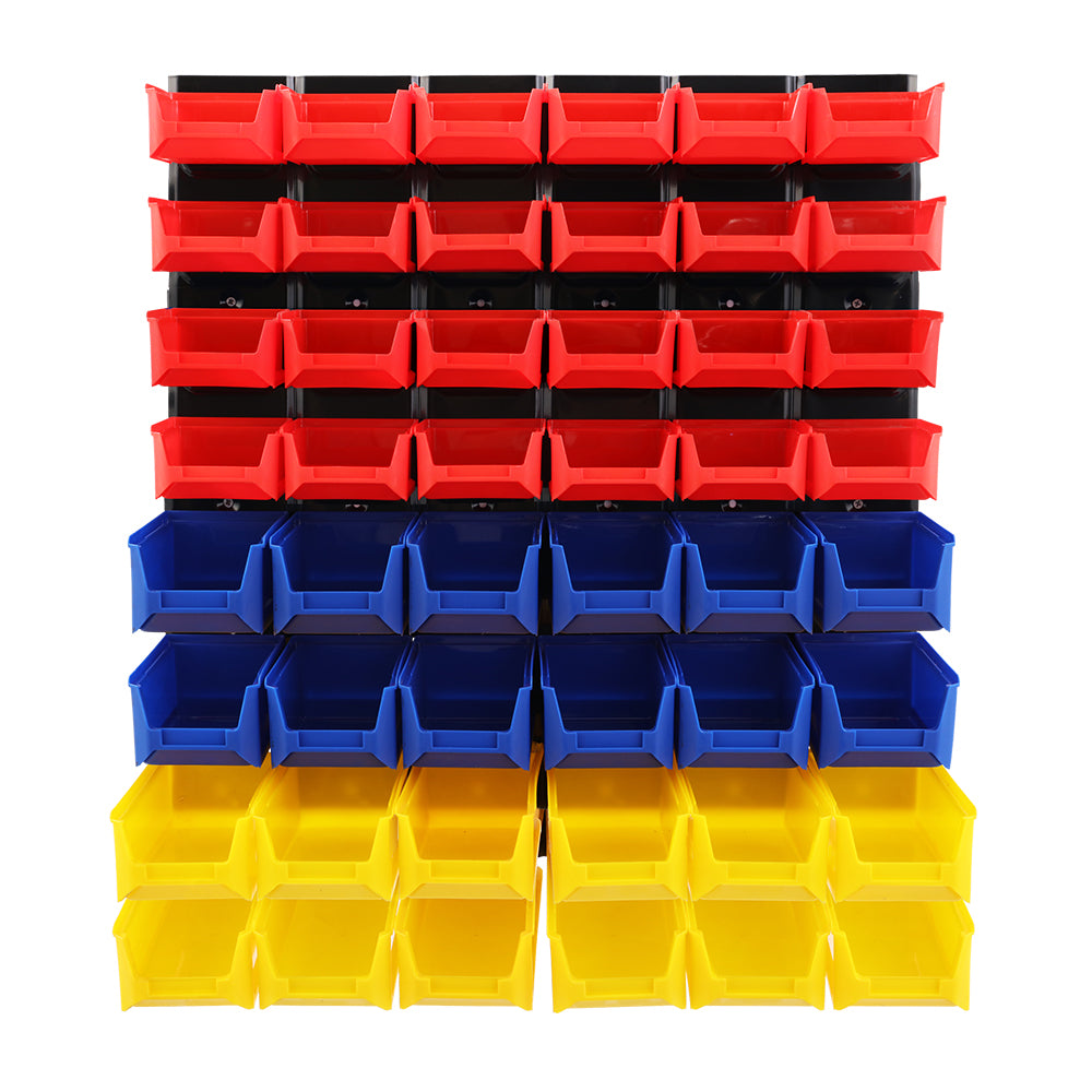 48 Storage Bin Rack Wall Mounted Peg Board