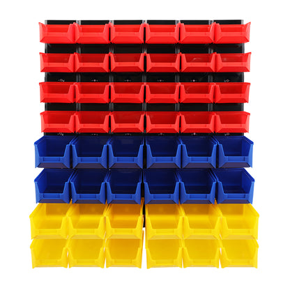 48 Storage Bin Rack Wall Mounted Peg Board