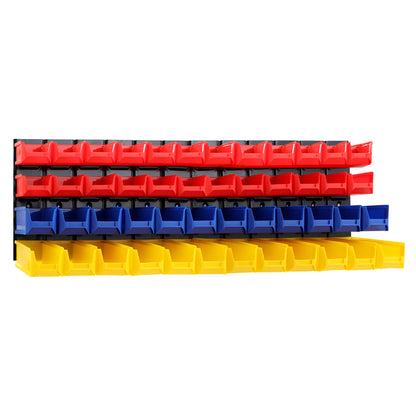 48 Storage Bin Rack Wall Mounted Peg Board