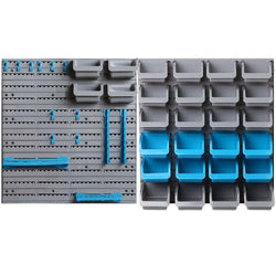 44 Storage Bin Rack Wall Mounted Peg Board