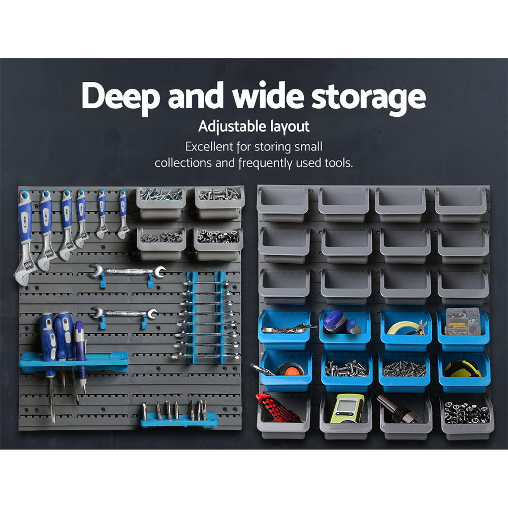 88 Storage Bin Rack Wall Mounted