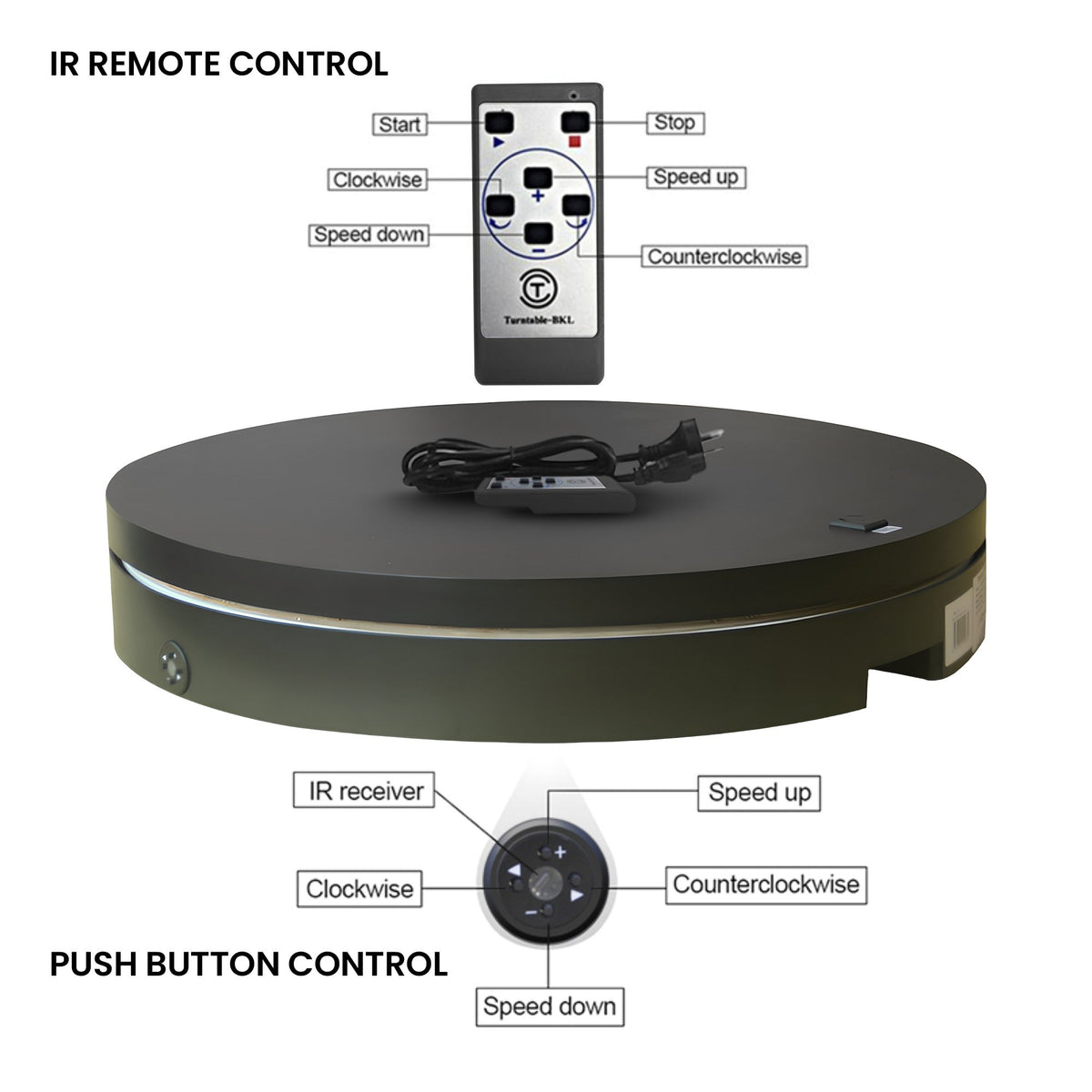 80cm 200kg Electric Rotating Display Turntable