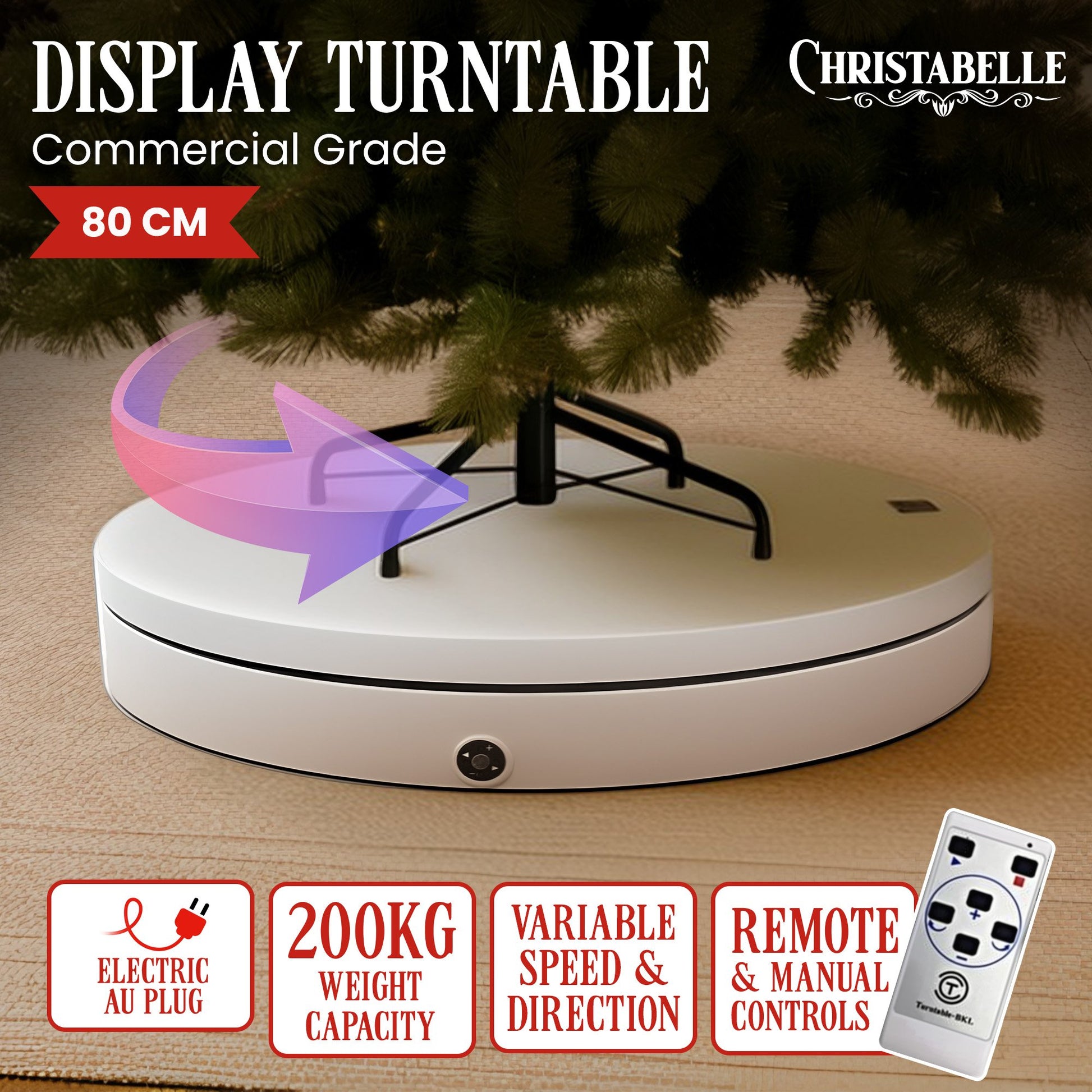 200kg Electric Rotating Display Stand 60cm