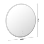 Bathroom LED Mirror 90cm Round Mirror Wall Mounted Vanity Mirror