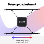 Doorway Punching Bag Adjustable Apartment Friendly with Boxing Gloves Black