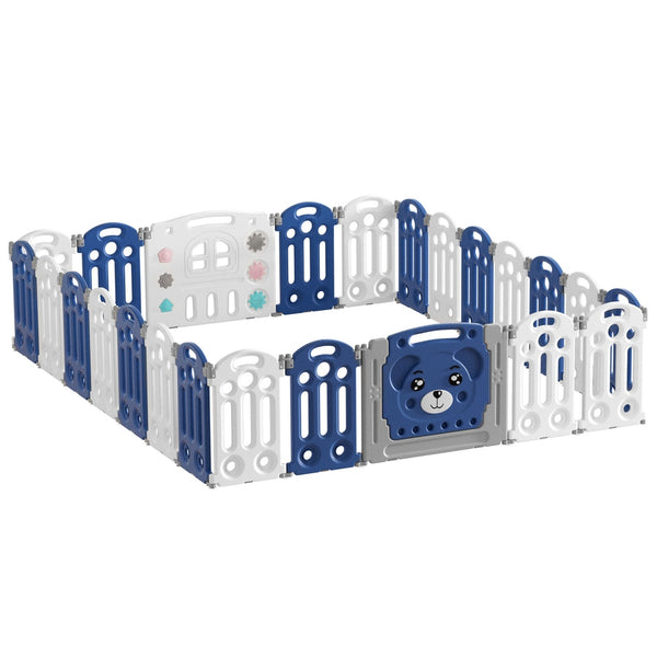  Kids Baby Playpen 24 Panels Safety Gate Toddler Fence Barrier Play Game