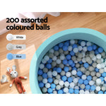 90x30cm Kids Ball Pit - Foam Play Pool Barrier Blue