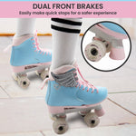 Adjustable Kids Quad Roller Skates - Cotton Candy