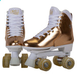 Adjustable Quad Kids Roller Skates - Metallic Rose Gold