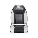 2X Folding Boat Seats Marine Seat Swivel High Back 12cm Padding Black