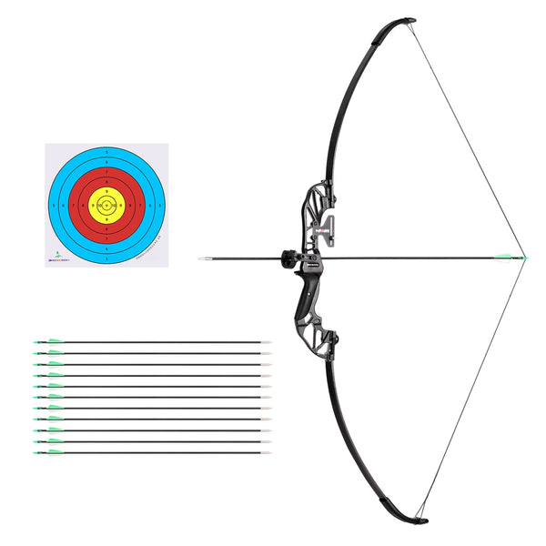  55lbs Bow Arrow Set Recurve Takedown Archery Hunting Green