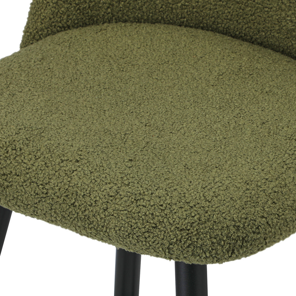 4x Bar Stools Kitchen Counter Stool Boucle Padded Stools