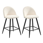 Bar Stools Kitchen Counter Stool Boucle Padded