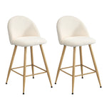 Bar Stools Kitchen Counter Stool Boucle Padded
