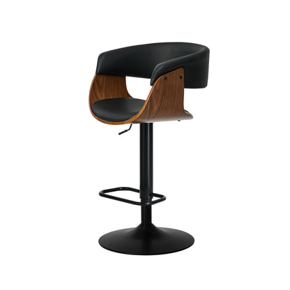 Swivel Bar Stools PU Leather Black Set 2 | HomeAndLiving - 8