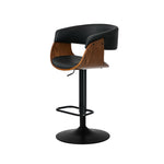 Swivel Bar Stools PU Leather Black Set 2 | HomeAndLiving