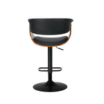 Swivel Bar Stools PU Leather Black Set 2 | HomeAndLiving