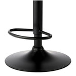 4x Bar Stools with Gas Lift Swivel Wooden PU Leather