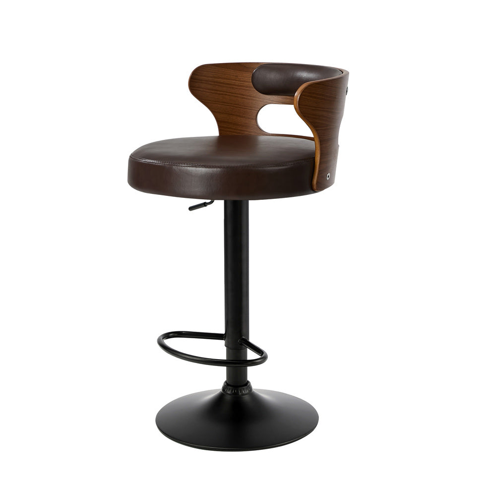 Swivel Bar Stools PU Leather Kitchen 2x | HomeAndLiving - 3